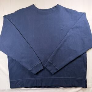 Champion Eco Authentic Navy Blue Crewneck Sweatshirt Mens 2XL XXL